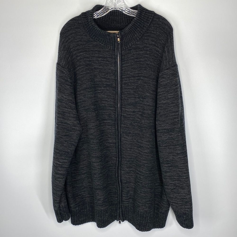 Society Of One Gray Full Zip Up Sweater Size 4XL